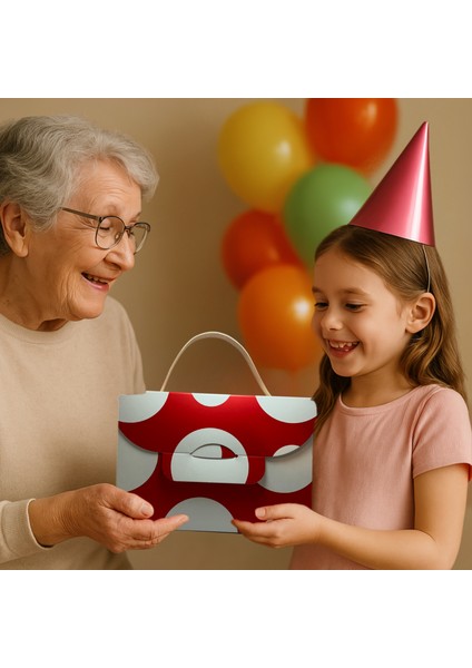 El Çantası Formunda Hediye Kutusu - 20X13X9 cm - Özel Tasarım Hediyelik Çanta indirimleri