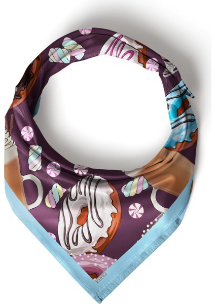 Tatlı Donut Desenli Bandana Fular fırsatları