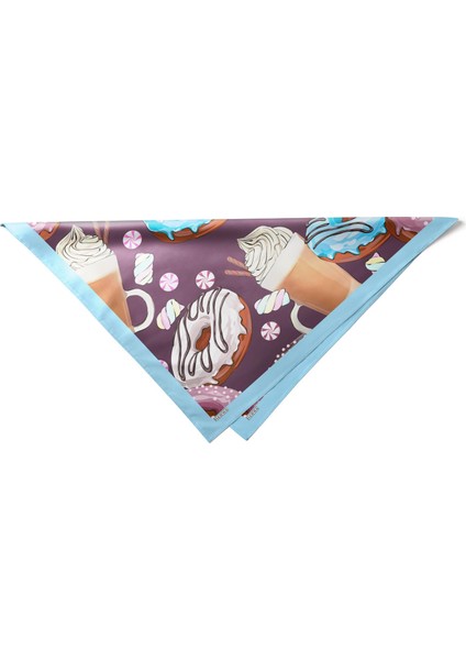 Tatlı Donut Desenli Bandana Fular indirimleri