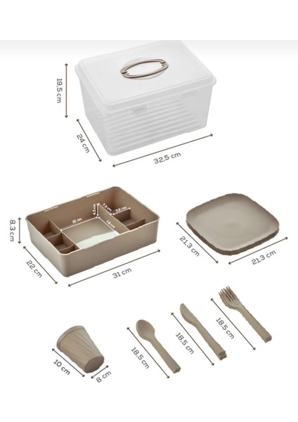 36 Parça Taşınabilir Piknik – Kamp – Misafir Seti modelleri