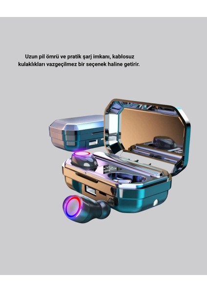 Bfs Şarj Kutulu Kablosuz Kulaklık Ergonomik Spor Seyahat Uyumlu Uzun Kullanım modelleri