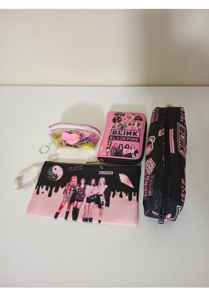 Yıbaşı Özel Hediye Seti Black Pink Kalemlik, Para Cüzdanı, Bez Kalemli, Bozuk Para Cüzdanı fiyatları