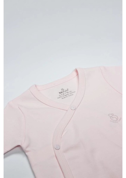 Bfs Organik Natural Basic Style Kruvaze Uzun Kol Body BS17102 Pembe fiyatları