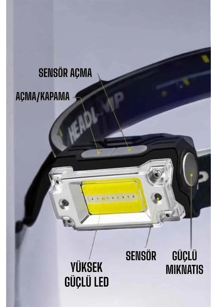 Bfs Kafa Lambası Kamp Feneri Balıkçı Feneri Başlıklı Suya Dayanıklı fırsatları
