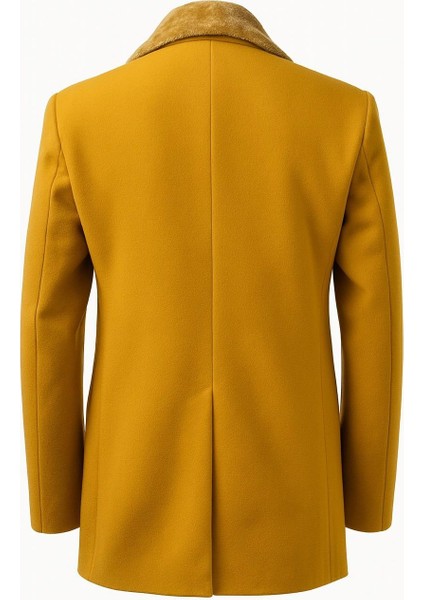 Erkek Uzun Kaşe Kaban – Çıkartılabilir Kürk Yaka, Astarlı ve Cepli Slim Fit Mont modelleri