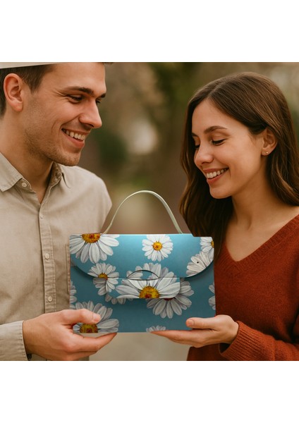 El Çantası Formunda Hediye Kutusu - 20X13X9 cm - Özel Tasarım Hediyelik Çanta indirimleri