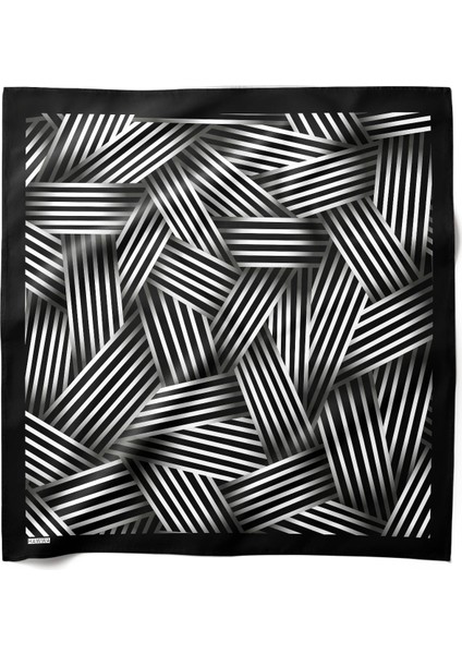 Hasır Örgü Desenli Bandana Fular