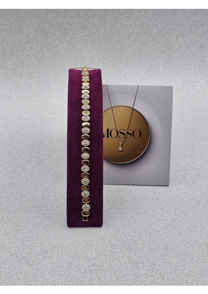 Xuping Oval Baget Taşlı Gold Renk Çelik Bileklik fırsatları