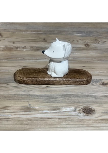 Sevimli Beyaz Tilki Figürlü Seramik Buhurdanlık / Aroma Terapi Lambası ve Tealight Mumluk fırsatları