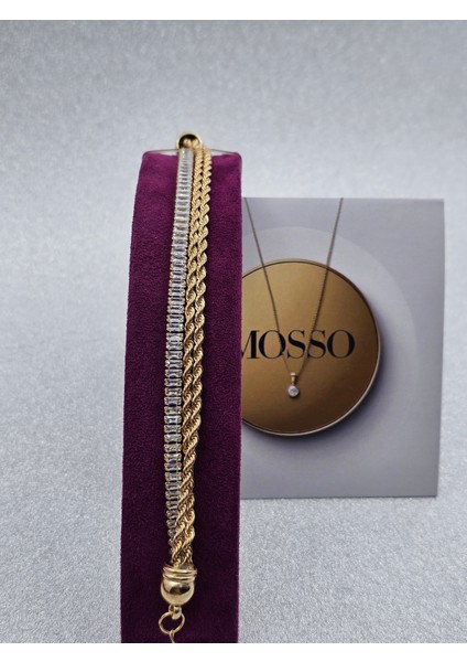 3'lü Kombin Sıra Taşlı Burgulu Çelik Bileklik fiyatları