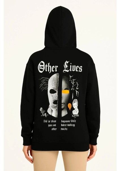 Üç Iplik Kapşonlu Ön ve Arka Baskılı Sweatshirt Hoodie fiyatları