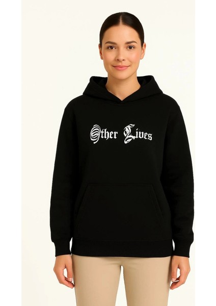 Üç Iplik Kapşonlu Ön ve Arka Baskılı Sweatshirt Hoodie modelleri