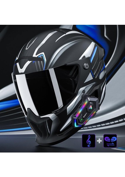 Motorsikletler Için Kablosuz Bluetooth Kulaklıklı - Gürültü Engelleme Özellikli Intercom
