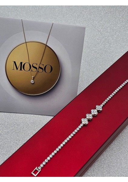 Su Yolu 4 Yoncalı Model Gümüş Renk Çelik Bileklik fiyatları