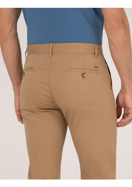Erkek Camel Regular Fit Kanvas Pantolon 50268860-VR015