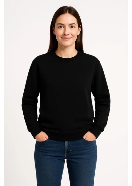 Üç Iplik Düz Bisiklet Yaka Sweatshirt fiyatları