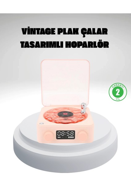 Bfs Gece Lambası Stereo Bluetooth Hoparlör Dijital Saat Su Dalgası Efektli 3-Ü-1 Cihaz