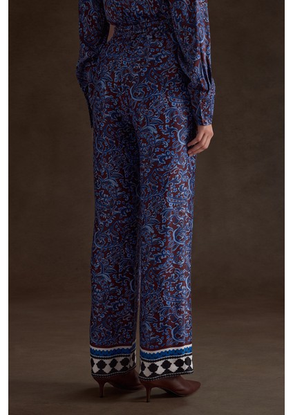 Desenli Viscon Pantolon indirimleri