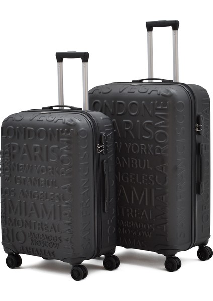 5167 Ekstra Dayanıklı Orta ve Büyük 2'li Valiz Seti