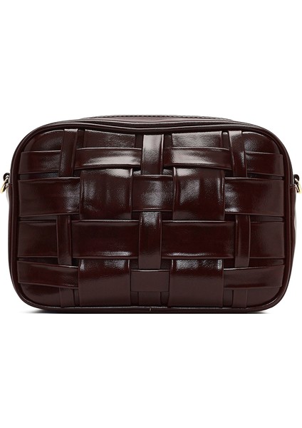 Kadın Bordo Uzun Askılı Örgülü Çapraz Çanta 25WBD274229 indirimleri