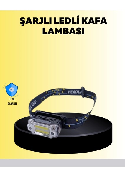 Bfs Kafa Lambası LED Fener Pratik Taşınabilir Ayarlanabilir USB Şarjlı
