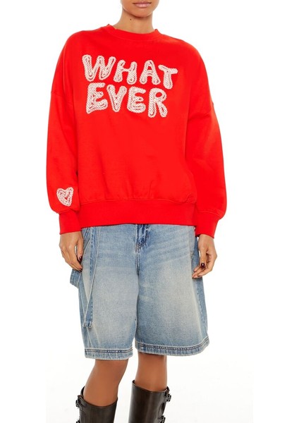 What Ever Yazılı Sweatshirt fiyatları