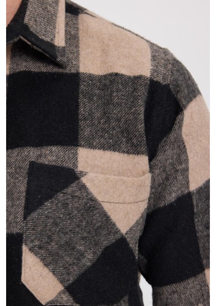 Erkek Regular Fit Klasik Kesim Kareli Cepli Oduncu Gömlek modelleri