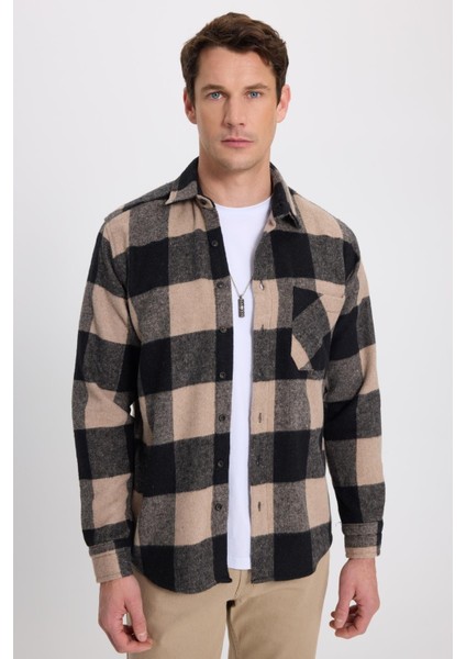 Erkek Regular Fit Klasik Kesim Kareli Cepli Oduncu Gömlek indirimleri