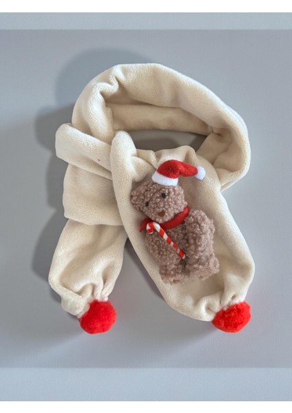 Teddy Santa Yılbaşı Köpek Atkısı | Polar Peluş Köpek Atkısı | Köpek Yılbaşı Aksesuarı | Orta ve Büyük Irklar Için fiyatları