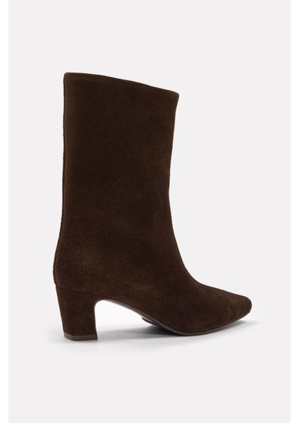 Dante Kahve Süet Hakiki Deri Topuklu Bot indirimleri