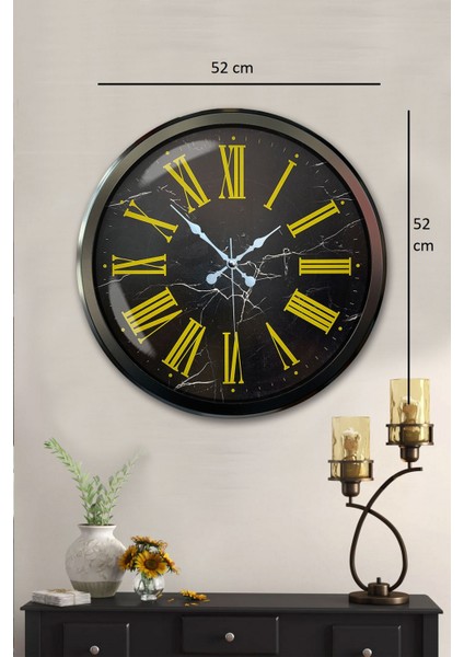 52 cm Siyah Zarif ve Şık Duvar Saati indirimleri