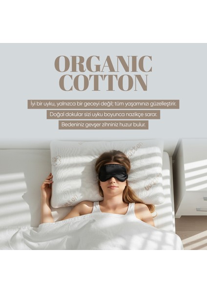 Organik Koton Visko Yastık [hava Kanallı] Doğal Pamuk Nem Dengeleyen Konforlu Uyku Yastığı 2 Adet fiyatları