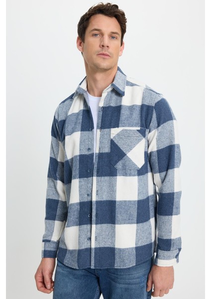 Erkek Regular Fit Klasik Kesim Kareli Cepli Oduncu Gömlek fiyatları