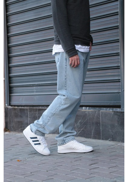 Erkek Buz Mavi Baggy Jeans fırsatları