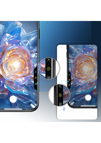 iPhone 15 Pro Uyumlu Mohseven Safir Coating Hd 3D Glue Temperli Cam Ekran Koruyucu Şeffaf