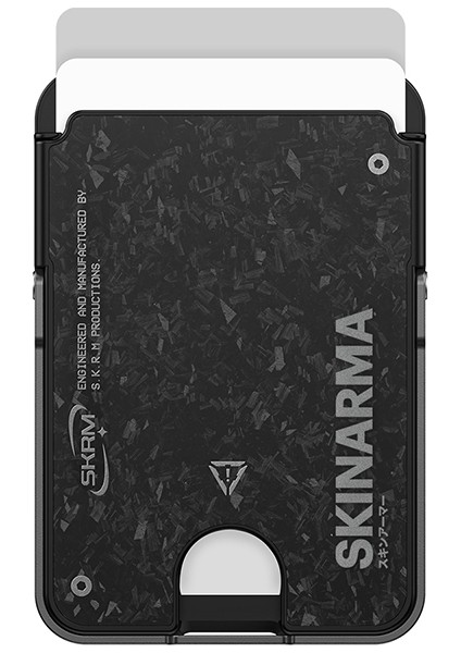 Metal Tasarımlı 2 Hazneli Vektor Serisi Magnetik Standlı Kartlık Siyah