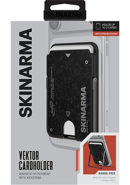 Metal Tasarımlı 2 Hazneli Vektor Serisi Magnetik Standlı Kartlık Siyah indirimleri