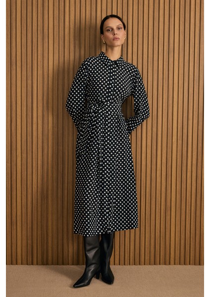 Puantiye Viscon Elbise