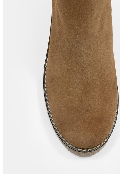 Maranda Sigaro Süet Hakiki Deri Dolgu Topuk Bot modelleri