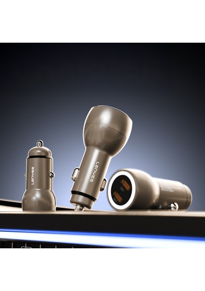 CA65 Hızlı Şarj Özellikli Dual Type-C + Type-C Portlu Pd Araç Şarj Aleti 60W Gold fiyatları