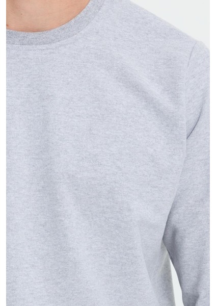 Erkek Relax Fit Pamuklu 2 Iplik Yumuşak Dokulu Bisiklet Yaka Gri Eşofman Takımı modelleri