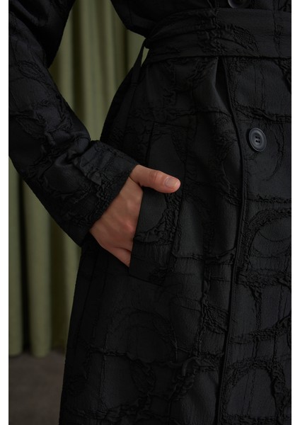 Dokulu Özel Kumaş Trençkot fırsatları