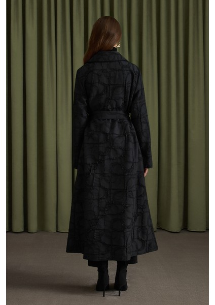 Dokulu Özel Kumaş Trençkot