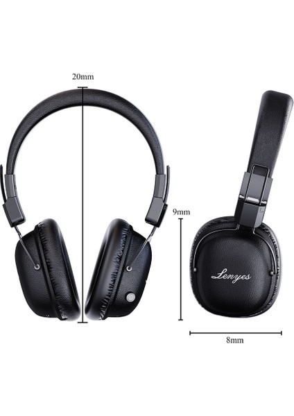 LH86 Hi-Fi Ses Kaliteli Kulak Üstü Bluetooth Kulaklık V5.4 Siyah