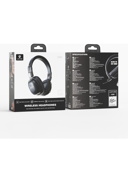 LH86 Hi-Fi Ses Kaliteli Kulak Üstü Bluetooth Kulaklık V5.4 Siyah
