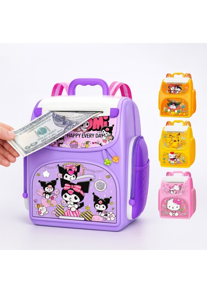 Çanta Görünümlü Otomatik Banknot Çeken Parmak Izi Çocuk Para Kasası