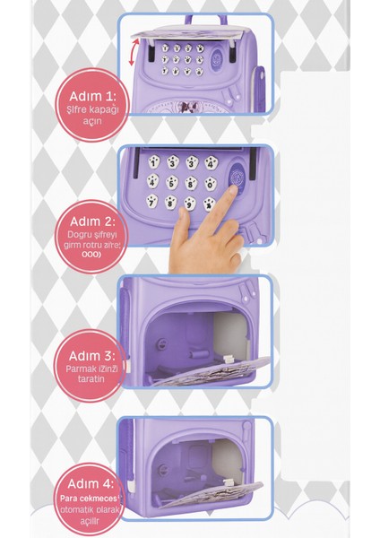 Çanta Görünümlü Otomatik Banknot Çeken Parmak Izi Çocuk Para Kasası modelleri