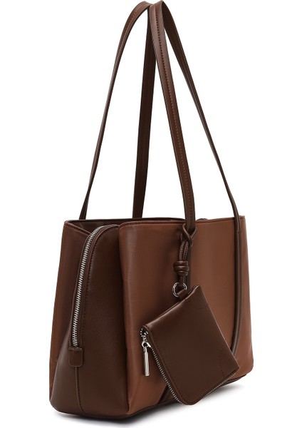 Kadın Kahverengi Aksesuarlı Klasik Omuz Çantası 25WBD274714 fırsatları