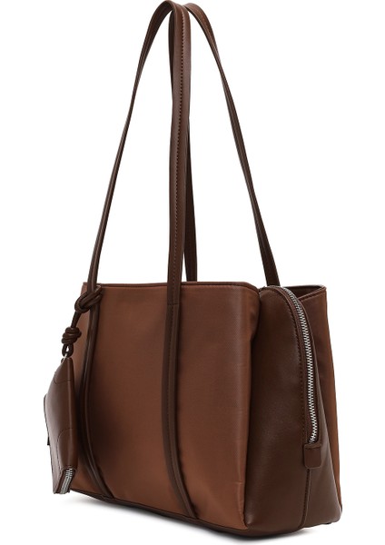 Kadın Kahverengi Aksesuarlı Klasik Omuz Çantası 25WBD274714 indirimleri