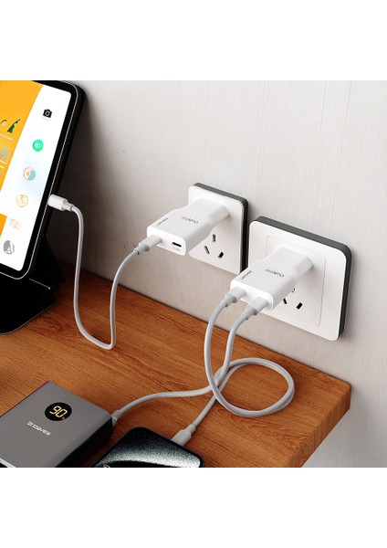 LCH15-EU Tc-L Type-C To Lightning Gan Teknolojili Pd Hızlı Şarj Özellikli Şarj Seti 20W Beyaz indirimleri